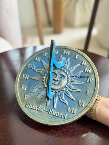 Beautiful Decorative 8" Sunrise~Sunset Garden Sundial Home, Office & Outdoor Decor, Birthday Gift, Couple Gift Idea in Saudi Arabia