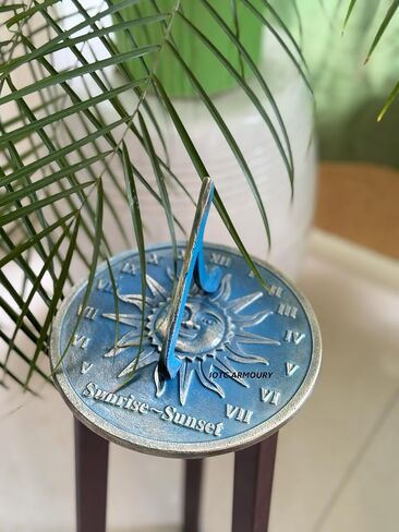 Beautiful Decorative 8" Sunrise~Sunset Garden Sundial Home, Office & Outdoor Decor, Birthday Gift, Couple Gift Idea in Saudi Arabia