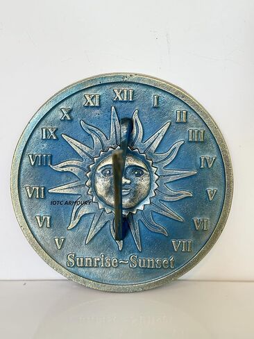Beautiful Decorative 8" Sunrise~Sunset Garden Sundial Home, Office & Outdoor Decor, Birthday Gift, Couple Gift Idea in Saudi Arabia