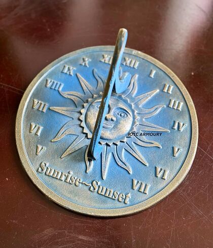 Beautiful Decorative 8" Sunrise~Sunset Garden Sundial Home, Office & Outdoor Decor, Birthday Gift, Couple Gift Idea in Saudi Arabia