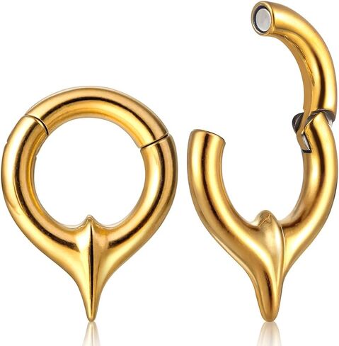 Casvort 2PCS هيبوالرجينيك دافئ شيك الأذن المقدسة الأوزان 316 الفولاذ المقاوم للصدأ الأذن الشماعات مقاييس المقابس لفص ممتد أزياء ثقب الجسم مجوهرات in Kuwait