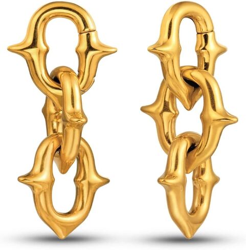 Casvort 2PCS هيبوالرجينيك دافئ شيك الأذن المقدسة الأوزان 316 الفولاذ المقاوم للصدأ الأذن الشماعات مقاييس المقابس لفص ممتد أزياء ثقب الجسم مجوهرات in Kuwait