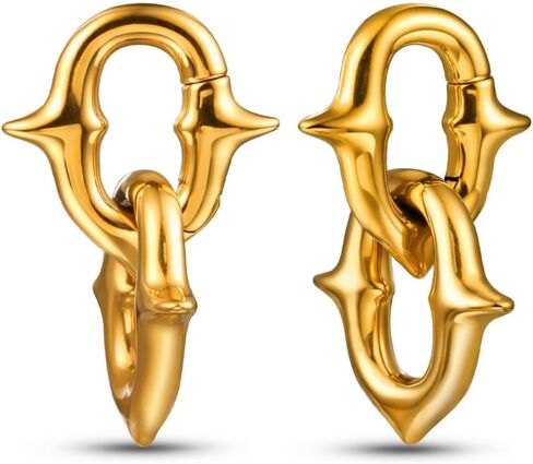 Casvort 2PCS هيبوالرجينيك دافئ شيك الأذن المقدسة الأوزان 316 الفولاذ المقاوم للصدأ الأذن الشماعات مقاييس المقابس لفص ممتد أزياء ثقب الجسم مجوهرات in Kuwait