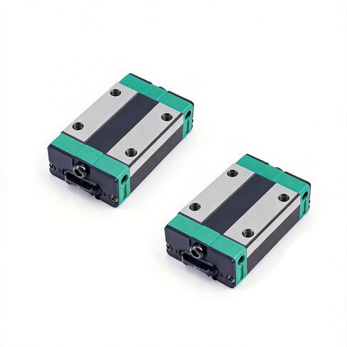 قطعتان HGW20 - HA Carriage Slide Block 20 مم HGW20 CNC مجموعة أدوات توجيه خطية مربعة، تجميع عالي، منزلق أطول وشفة لآلة CNC ومشروع DIY in Kuwait