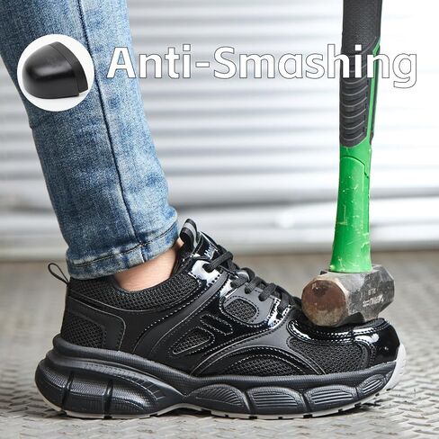 Ruivina Steel Toe Shoes for Women Non Slip Wide Indestructible Work Safety Shoe Lightweight Puncture Proof Sneakers in Saudi Arabia