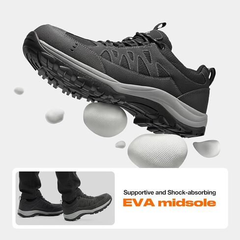 NINGO Steel Toe Shoes for Men, Slip and Water Resistant Safety Shoes, Comfortable Breathable and Lightweight Design, Indestructible Mens Work Sneakers for Construction,Industrial and Warehouse in Kuwait