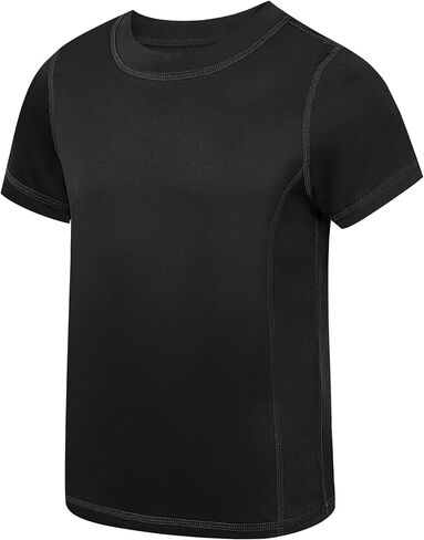 Boys' UPF 50+ Short Sleeve Rash Guard, Kids Youth Quick Dry UV Protection Swim Shirt for Surf，Beach in Saudi Arabia
