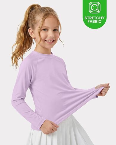 JiAmy 2 Pack Boys Girls Swim Shirt Long Sleeve Rash Guard UPF+ 50 Sun Protection Swimsuit Top Quick Dry Swimwear 3-12Y in Kuwait