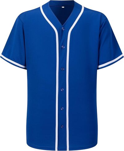 Mens Baseball Jersey Button Down Short Sleeve Solid Blank Casual Sports Uniform Shirt for Men and Women in Kuwait