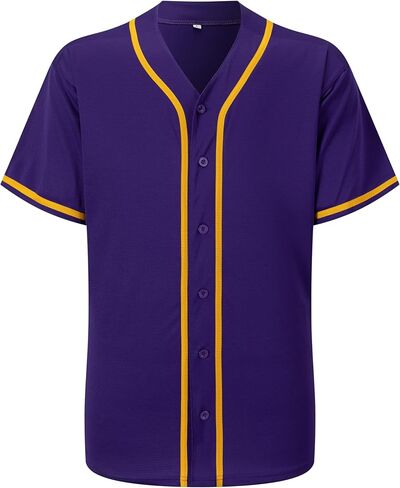 Mens Baseball Jersey Button Down Short Sleeve Solid Blank Casual Sports Uniform Shirt for Men and Women in Kuwait