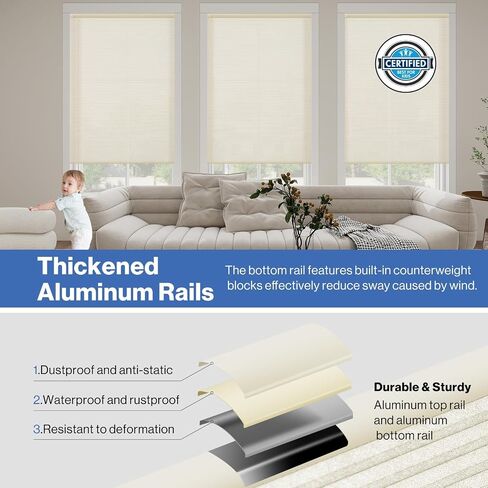 No Drill Cellular Shades, Sage Custom Size Cordless Light Filtering Pull Down Pleated Honeycomb Blind Thermal Insulated Easy Install for Indoor Window Bedroom Living Room Kitchen Door in Saudi Arabia