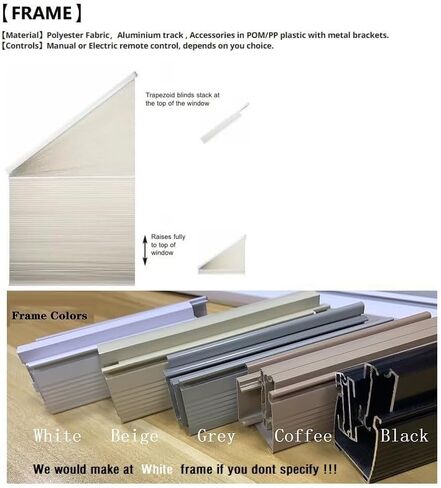 KARLLEO Trapezoid Honeycomb Blinds and Shades, Irregular Cellular Curtains for Windows 20240710 in Kuwait