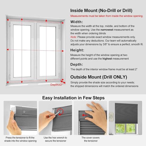 Cordless Blackout Cellular Shades, Custom Size Dark Blue Pull Down Honeycomb Window Blinds Inside Outside Mount Custom Thermal Insulated for Home Office Bedroom Living Room Kitchen in Kuwait