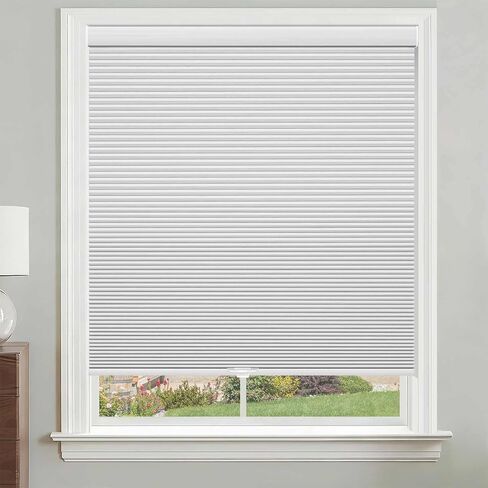 Cordless Blackout Cellular Shades, Custom Size Dark Blue Pull Down Honeycomb Window Blinds Inside Outside Mount Custom Thermal Insulated for Home Office Bedroom Living Room Kitchen in Kuwait