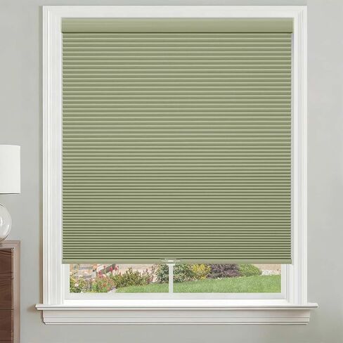 Cordless Blackout Cellular Shades, Custom Size Dark Blue Pull Down Honeycomb Window Blinds Inside Outside Mount Custom Thermal Insulated for Home Office Bedroom Living Room Kitchen in Kuwait