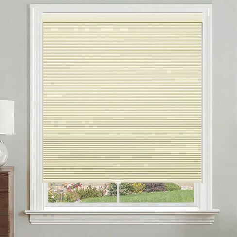 Cordless Blackout Cellular Shades, Custom Size Dark Blue Pull Down Honeycomb Window Blinds Inside Outside Mount Custom Thermal Insulated for Home Office Bedroom Living Room Kitchen in Kuwait