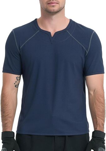 Novelty T Shirt, Men Summer Moisture Wicking Breathable Durable Outdoor Cosplay Tee Navy Blue in Saudi Arabia