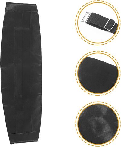 Abaodam Men’S Black Tuxedo Cummerbund Formal Waistband Solid Color Corset Suit Accessory for Evening and Wedding Events in Kuwait