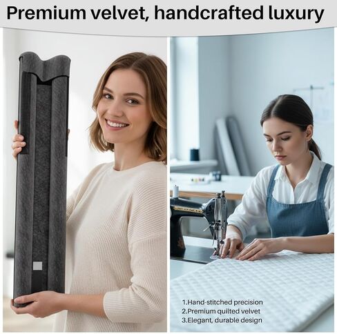 Shouken 2 Pack Premium Velvet Under Door Draft Stopper, 30'' to 36'' Adjustable Gap Filler, Double-Sided Windproof Seal, Easy Install to Block Noise, Cold Air, Light, Dust, and Drafts in Saudi Arabia