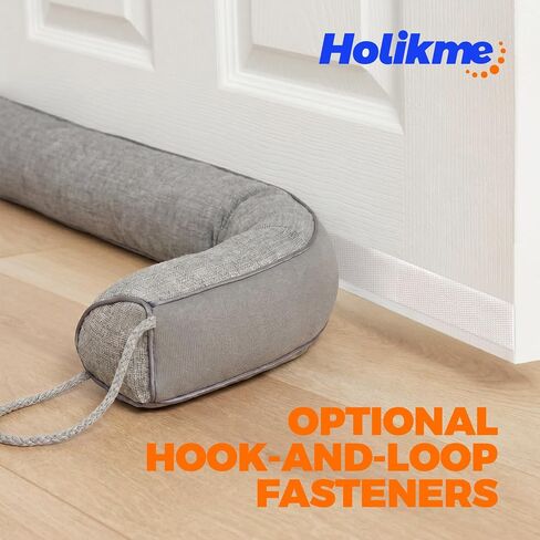 Holikme Weighted Door Draft Stopper 32 inch, Sweep Weather Stripping Seal Noise, Cold Air Blocker, Soundproofing, Warmth Sealer, Reinforced and Durable,Gray in Kuwait