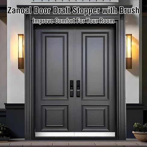Door Draft Stopper with Brush,Under Door Draft Stoppers,Self Adhesive Draft Stopper for Bottom of Door,Silicone Weather Stripping,Door Sweep for Bottom of Door (White, 39 Inch*1Pack) in Saudi Arabia