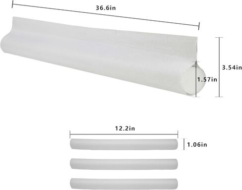 Door Draft Stopper, 2-Pack White Under Door Seal Strip for Bottom of Door, Blocks Draft Noise and Cold Air, Easy Install Weather Stripping for Interior Exterior Doors in Saudi Arabia