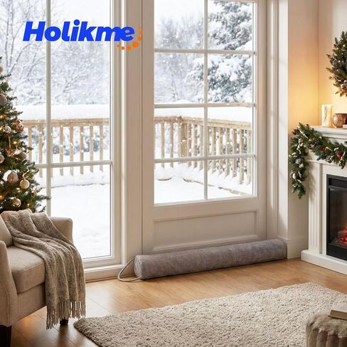 سدادة مسودة باب مرجحة من Holikme مقاس 96.5 سم، مانعة للضوضاء من الطقس الاجتياح، مانع للهواء البارد، عازل للصوت، مانع للدفء، معزز ومتين، رمادي in Kuwait