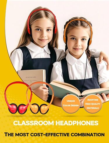 Kids Headphones Bulk 24 Pack for School Classroom K-12,Wholesale Class Set Earphones for Students Children Toddler Teens Boys Girls Adult 3.5mm Jack Multi Color in Saudi Arabia