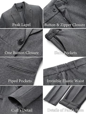 Lamgool Women's Suits 2 Piece Set Business Pant Suits Dressy One Button Blazer Sets Professional Work Office Outfits in Kuwait
