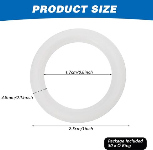 30 Pcs 1 Inch Plastic O Rings, Transparent O Plastic Rings for Crafts Crochet, Durability O-Ring for Curtains, DIY Blinds, Hang on, Thicker Transparent Ring Roman Shades Circle Hook Craft Tool in Kuwait