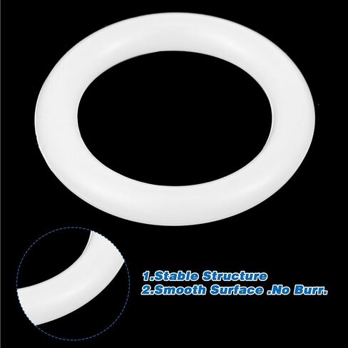 30 Pcs 1 Inch Plastic O Rings, Transparent O Plastic Rings for Crafts Crochet, Durability O-Ring for Curtains, DIY Blinds, Hang on, Thicker Transparent Ring Roman Shades Circle Hook Craft Tool in Kuwait
