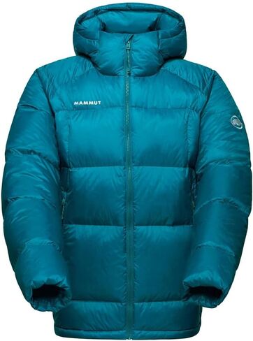 Mammut Glacier Glow Insulated Hooded Jacket Men – 700 Fill Recycled Down Insulation, Windproof & Water-Repellent, Deep Teal, Medium in Kuwait