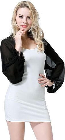 Women's Summer Bolero Shrug Long Sleeve Shawl Cropped Cardigans for Wedding Bride Dresses in Kuwait