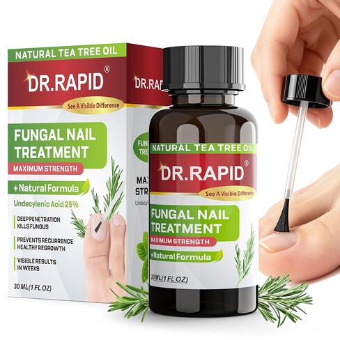Toenail Fungus Treatment Extra Strength - DR.RAPID Nail Repair for Damaged Nails, Nail Fungus Treatment Extra Strength with 25% Undecylenic Acid & Tea Tree Oil, Nail Repair for nail fungus treatment in Saudi Arabia