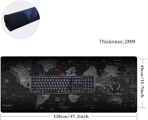 Gaming Mouse Pad Large Anti-Slip Rubber Base Size 47.2x15.7 in (47.2X15.7IN, 120x40 Map) in Saudi Arabia