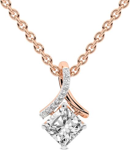 FRIENDLY DIAMONDS 0.75 Carat - 6 Carat IGI Certified Lab Grown Diamond | Priscilla Slider Lab Diamond Pendant 14K Or 18K White, Yellow Or Rose Gold | FG-VS1-VS2 Quality in Kuwait