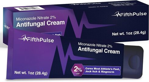 FifthPulse Miconazole Antifungal Cream, 1oz - Anti Fungal Cream for Skin that Aids with Redness, Scaling, Itching, Discomfort, and More - for Athletes Foot, Ringworm, and Jock Itch in Kuwait