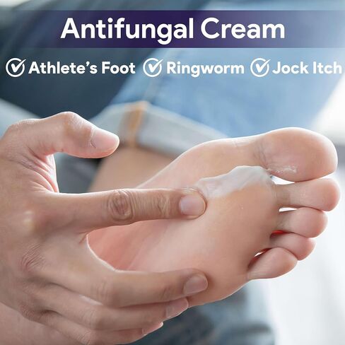 FifthPulse Miconazole Antifungal Cream, 1oz - Anti Fungal Cream for Skin that Aids with Redness, Scaling, Itching, Discomfort, and More - for Athletes Foot, Ringworm, and Jock Itch in Kuwait