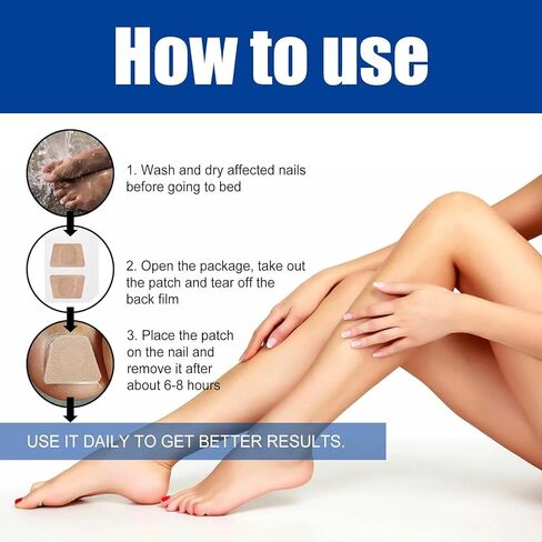 Toenail Fungus Treatment Extra Strength, 60Pcs Fungal Nail Patches for Damaged Nails, 8-Hour Nighttime Renewal & Natural Hydrogel Nail Repair Patches in Kuwait