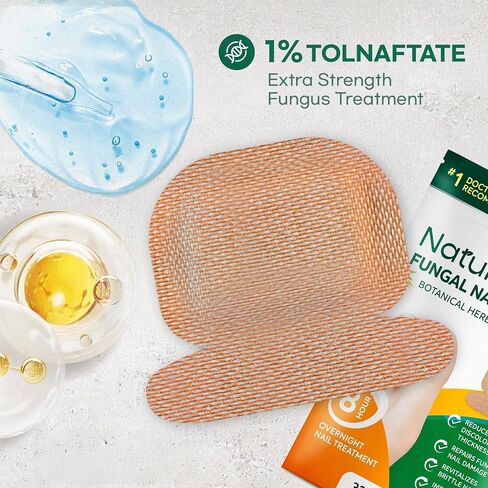 Toenail Fungus Treatment Extra Strength: Nail Fungus Treatment Patches for Toenail and Fingernails - 8-Hour Nighttime Renewal with 1% Tolnaftate - 32 Patches in Saudi Arabia