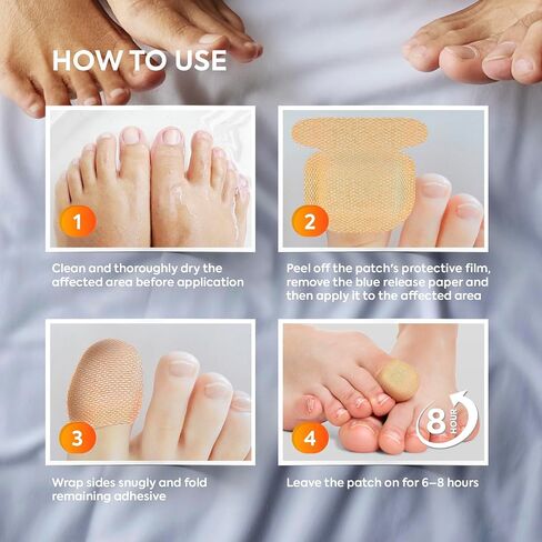 Toenail Fungus Treatment Extra Strength: Nail Fungus Treatment Patches for Toenail and Fingernails - 8-Hour Nighttime Renewal with 1% Tolnaftate - 32 Patches in Saudi Arabia
