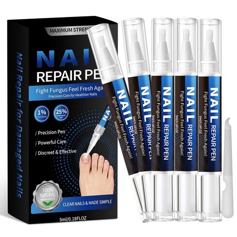 Nail Fungus Treatment Pen (5 Count) 25% Undecylenic Acid Maximum Strength Toenail Fungus Pen, Suitable for Toenail Repair for Damaged, Broken& Discolored Nails Repair -5ml/0.18FLOZ in Kuwait