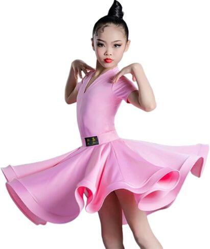 Girls Latin Dance Dress for Ballroom Dancing Dresses Rumba Cha Samba Practice Performance Competition Clothes in Saudi Arabia