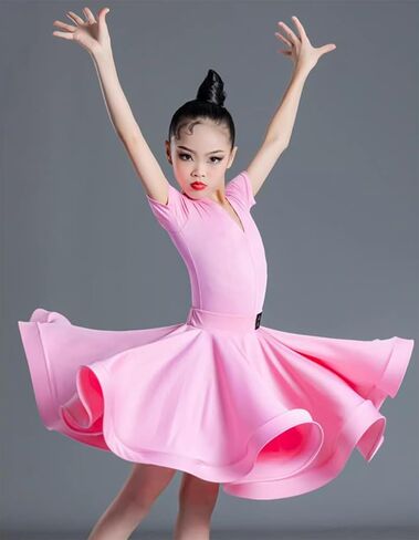 Girls Latin Dance Dress for Ballroom Dancing Dresses Rumba Cha Samba Practice Performance Competition Clothes in Saudi Arabia