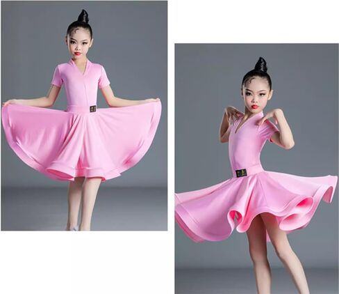 Girls Latin Dance Dress for Ballroom Dancing Dresses Rumba Cha Samba Practice Performance Competition Clothes in Saudi Arabia