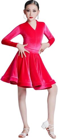Girls Latin Dance Dress for Ballroom Dancing Dresses Rumba Cha Samba Practice Performance Competition Clothes in Saudi Arabia