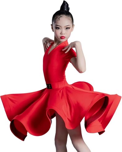 Girls Latin Dance Dress for Ballroom Dancing Dresses Rumba Cha Samba Practice Performance Competition Clothes in Saudi Arabia