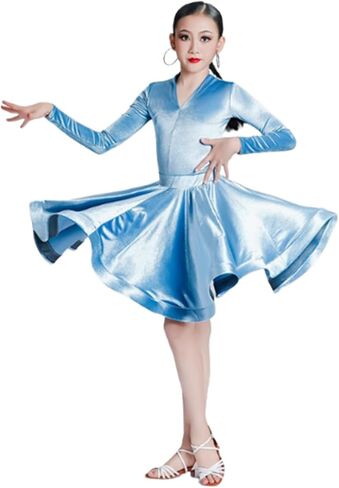 Girls Latin Dance Dress for Ballroom Dancing Dresses Rumba Cha Samba Practice Performance Competition Clothes in Saudi Arabia