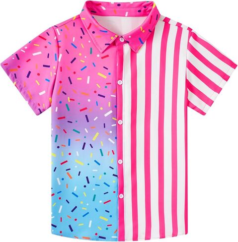 westwolf Boys Hawaiian Shirts 7-14 Years Button Down Short Sleeve Cool Top Shirt in Saudi Arabia