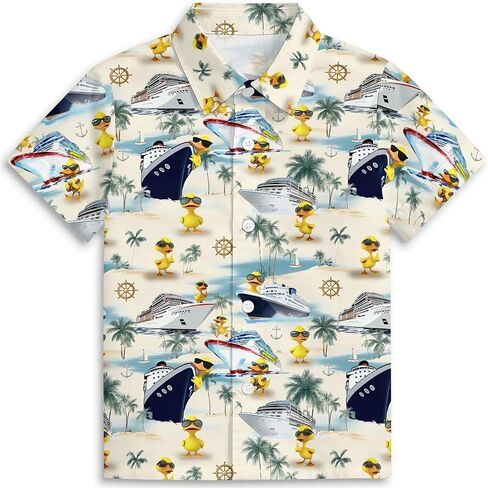 American Flag Boys Hawaiian Shirts 3D Graphic Short Sleeve Button Down Dress Shirt Kids Beach Aloha Shirt for 3-14 Years in Saudi Arabia